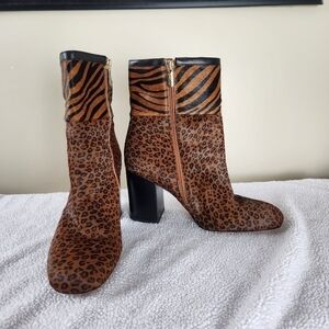 FRANCO SARTO Genuine Animal Calf Hair Boots size 8